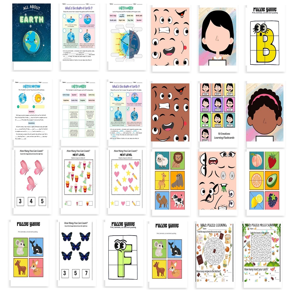 35,500+ Kids Learning Activities Bundle | Educational Worksheets & Coloring Books | PLR + MRR - Image 4