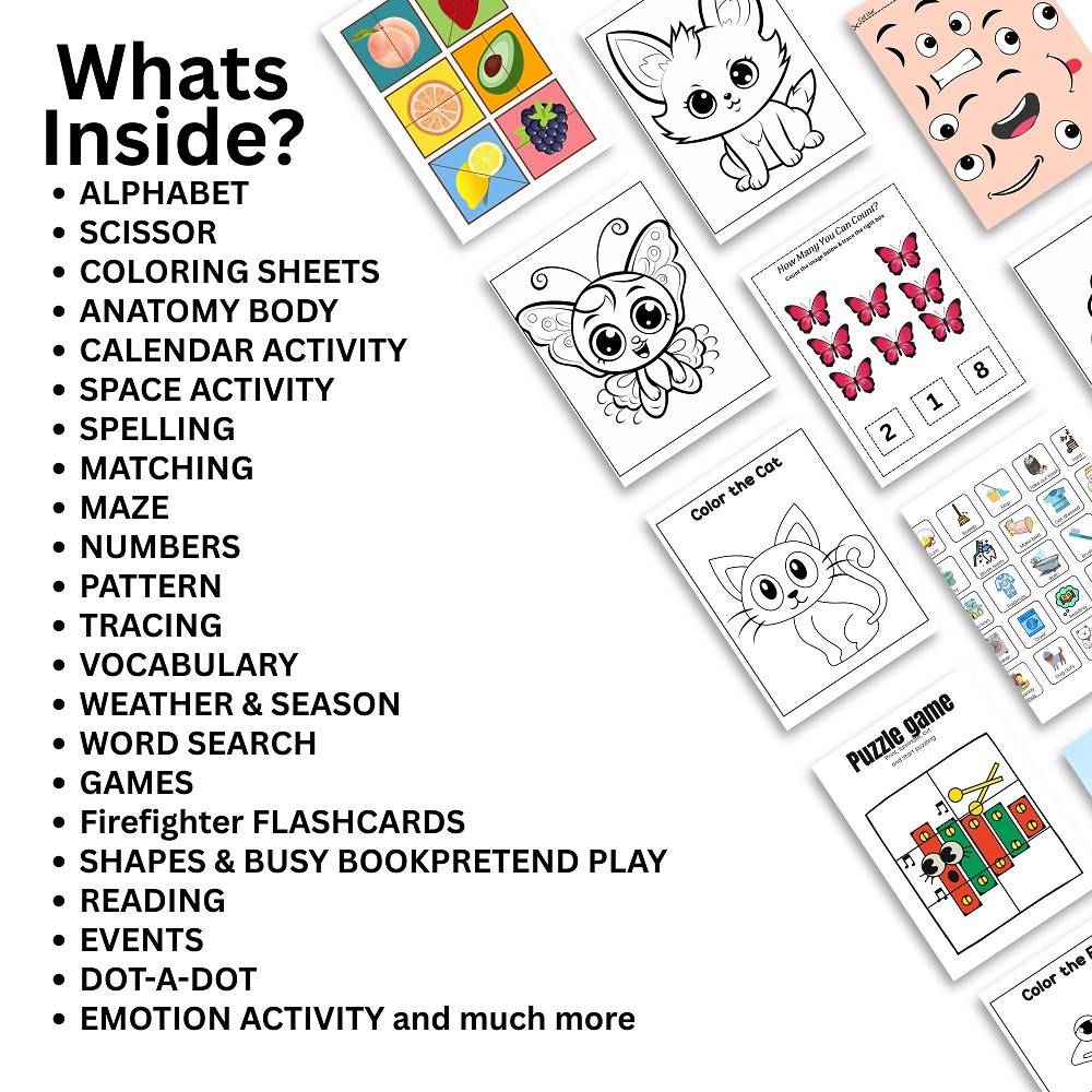 35,500+ Kids Learning Activities Bundle | Educational Worksheets & Coloring Books | PLR + MRR - Image 5